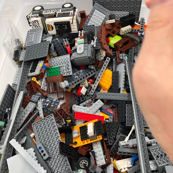 LEGO assorted bricks plates parts - 5lbs - gray brown black - Picture 3 of 8